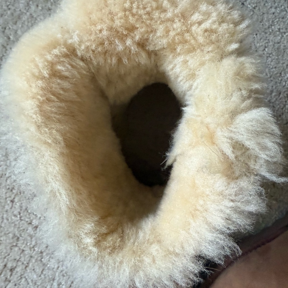 UGG Brown Shearling Boots with Ribbon - Picture 7 of 7